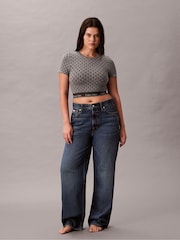 Calvin Klein Grey Short Sleeve Top Shapewear  - Icon Logo - Image 2 of 5