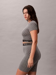 Calvin Klein Grey Short Sleeve Top Shapewear  - Icon Logo - Image 3 of 5