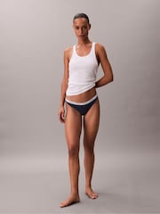 Calvin Klein Blue Icon Logo Thong - Image 4 of 6