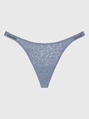 Calvin Klein Blue String Thongs Icon Lace - Image 5 of 5