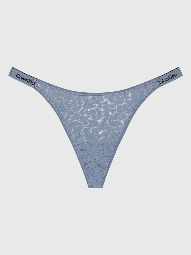 Calvin Klein Blue String Thongs Icon Lace - Image 5 of 5 Calvin Klein Blue String Thongs Icon Lace - Image 5 of 5