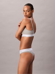 Calvin Klein Grey Maternity Lightly Lined Triangle Bralette - Icon Cotton Modal - Image 3 of 7