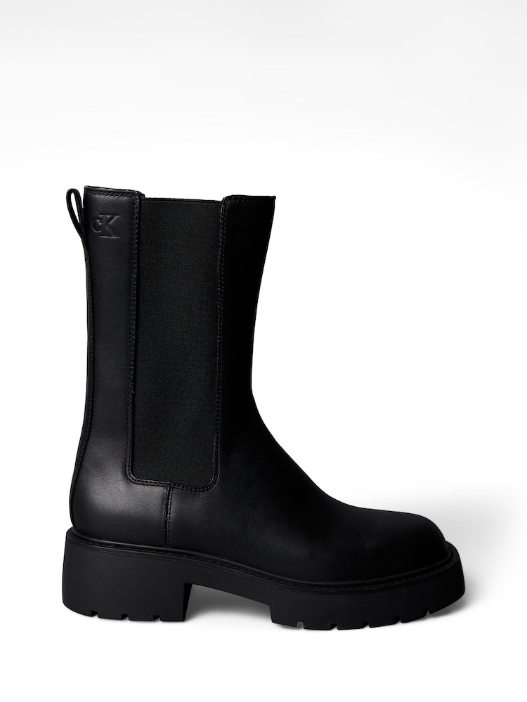 Calvin Klein Leather Tall Chunky Chelsea Boots - صورة 1 من 6