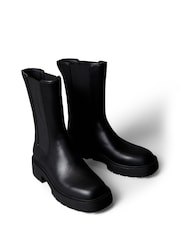 Calvin Klein Leather Tall Chunky Chelsea Boots - صورة 3 من 6