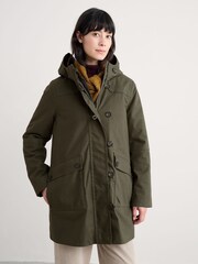 Seasalt Cornwall Green Boscaswell Waterproof 3-in-1 Duffle Coat - Image 2 of 5
