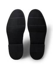 Calvin Klein Black Leather Stacked Heel Chelsea Boots - Image 6 of 6