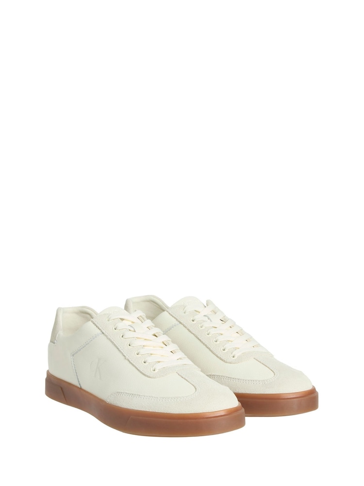 Calvin Klein Leather Signature Logo Trainers - Bild 1 von 4