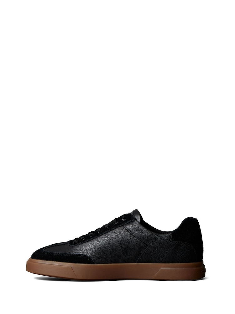 Calvin Klein Black Leather Signature Logo Trainers - Image 2 of 6 Calvin Klein Black Leather Signature Logo Trainers - Image 2 of 6