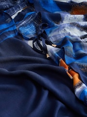 海军 - 加长系腰围卡夫坦长袍 - 7的图像6｝