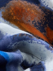 海军 - 加长系腰围卡夫坦长袍 - 7的图像7｝