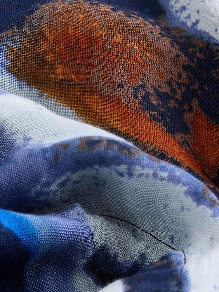 海军 - 加长系腰围卡夫坦长袍 - 7的图像7｝