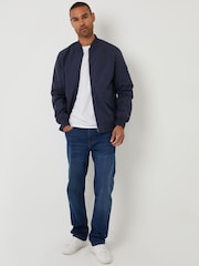 Threadbare Blue Bomber Jacket - Image 3 of 4