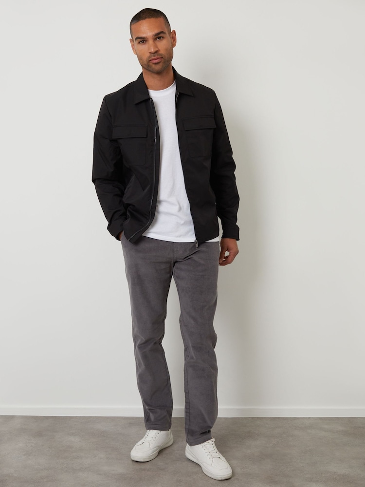 Threadbare Black Lightweight Collared Zip Up Jacket - Image 2 of 4 Threadbare Black Lightweight Collared Zip Up Jacket - Image 2 of 4