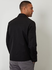 Threadbare Black Lightweight Collared Zip Up Jacket - Image 3 of 4