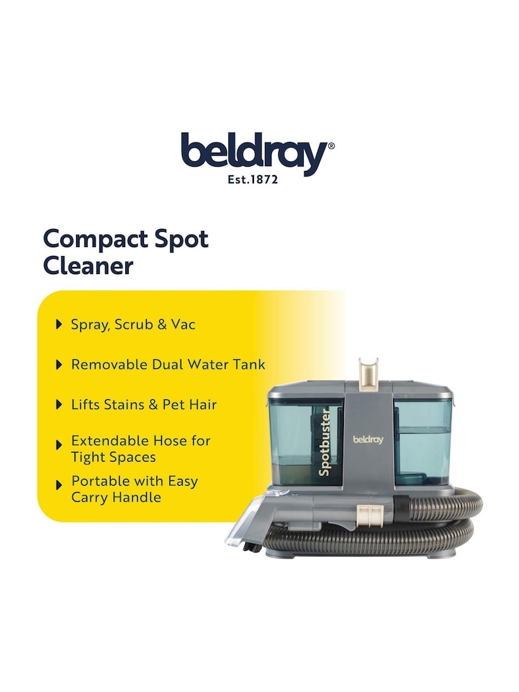 Beldray Grey Compact Spotbuster Spot Cleaner - Image 10 of 10