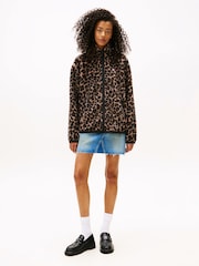 Tommy Jeans Black Badge Teddy Oversized Zip-Through Sweatshirt - Image 3 of 5