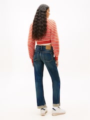 Tommy Jeans Blue Mid Rise Slim Straight Jeans - Image 3 of 5