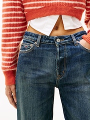 Tommy Jeans Blue Mid Rise Slim Straight Jeans - Image 4 of 5