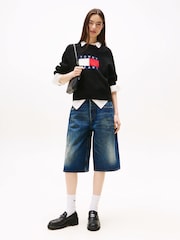 Tommy Jeans Black Flag Relaxed Mélange Jumper - Image 3 of 5