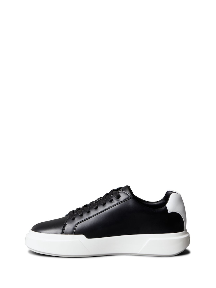 Calvin Klein Off White Leather Durable Traction NYC Trainers - Image 2 of 6