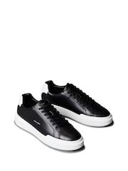 Calvin Klein Off White Leather Durable Traction NYC Trainers - Image 3 of 6