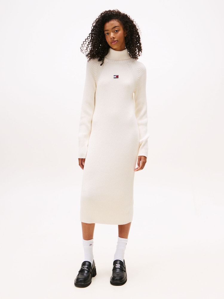Tommy Jeans White Badge Maxi Jumper Dress - Image 1 of 5 Tommy Jeans White Badge Maxi Jumper Dress - Image 1 of 5