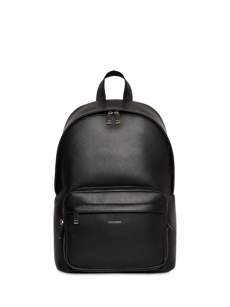 Calvin Klein Black Micro Pebble Round Backpack - Image 5 of 5 Calvin Klein Black Micro Pebble Round Backpack - Image 5 of 5