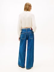 Tommy Jeans White Badge Boxy Jumper With Wool - Image 2 of 5