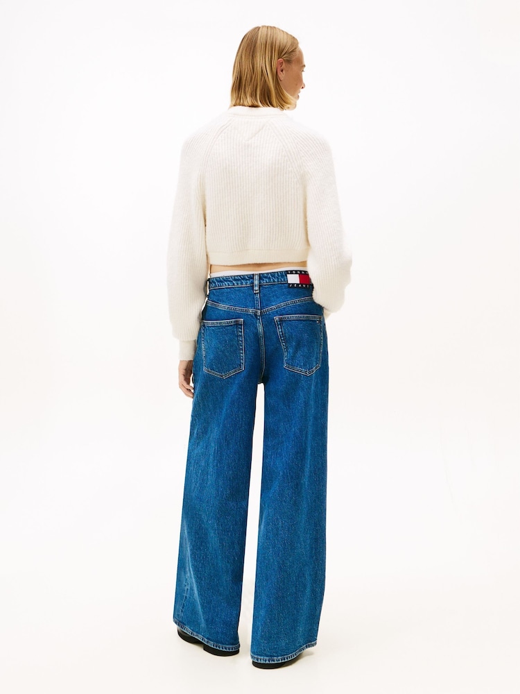 Tommy Jeans White Badge Boxy Jumper With Wool - Image 2 of 5 Tommy Jeans White Badge Boxy Jumper With Wool - Image 2 of 5