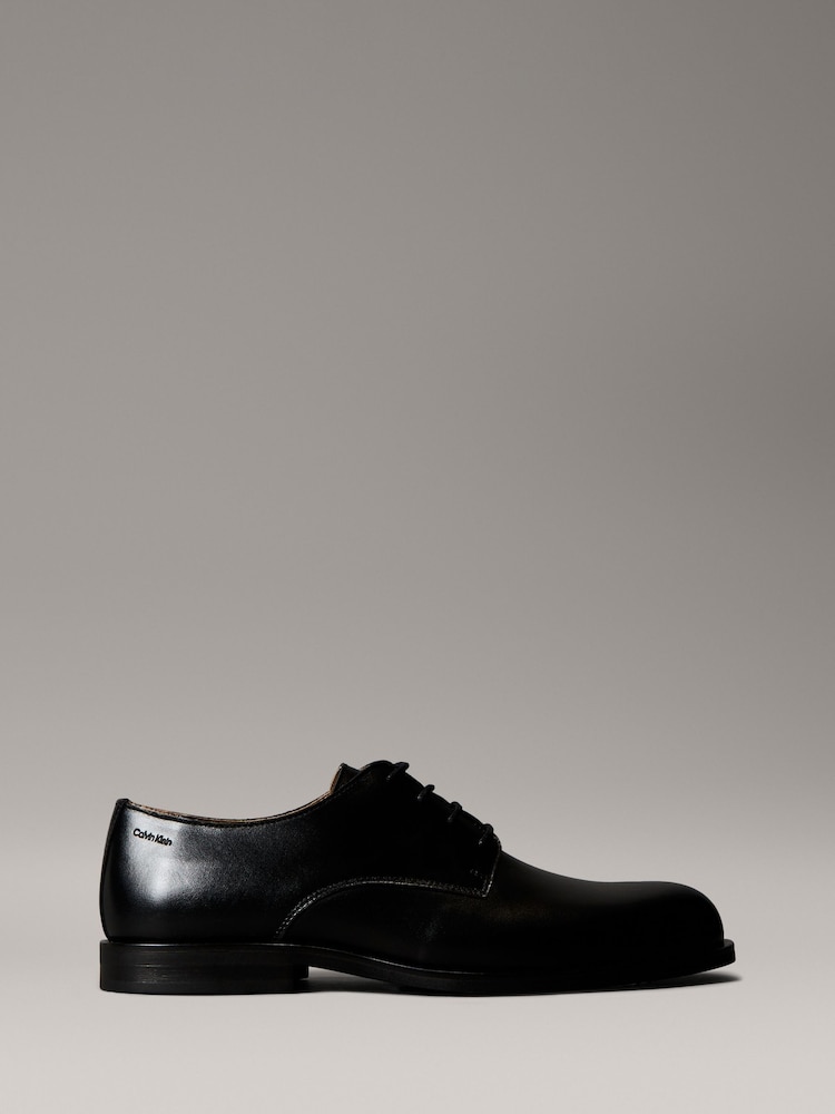 Calvin Klein Black Leather Cushioned Derby Lace-Up Shoes - Image 1 of 6