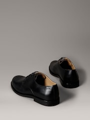 Calvin Klein Black Leather Cushioned Derby Lace-Up Shoes - Image 4 of 6