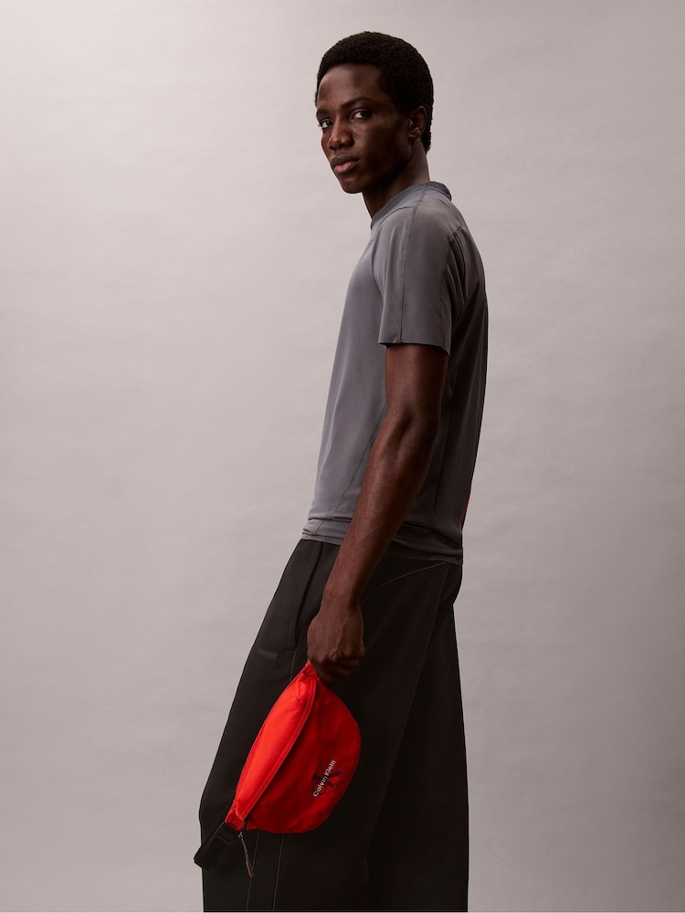 Calvin Klein Orange Nylon Monogram Logo Waistpack - Image 2 of 2