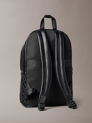 Calvin Klein Black Embossed Allover Monogram Backpack - Image 2 of 4
