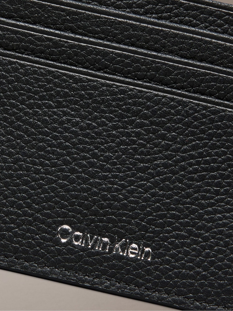 Calvin Klein Black Foil Embossed Logo Card Holder - Image 3 of 3 Calvin Klein Black Foil Embossed Logo Card Holder - Image 3 of 3