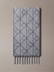 Calvin Klein Warm Wool Blend Logo Scarf - Imagen 1 de 3