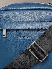 Calvin Klein Blue Micro Pebble Reporter Bag - Image 4 of 5