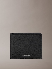 Preto - Calvin Klein Foil Embossed Logo Bifold Wallet - Imagem 1 de 3
