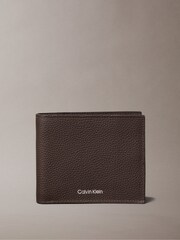 Castanho - Calvin Klein Foil Embossed Logo Bifold Wallet - Imagem 1 de 3