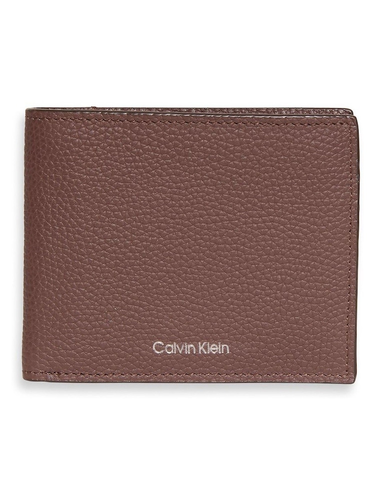 Castanho - Calvin Klein Foil Embossed Logo Bifold Wallet - Imagem 3 de 3