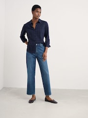 Seasalt Cornwall Blue Isla Cotton Shirt - Image 3 of 5