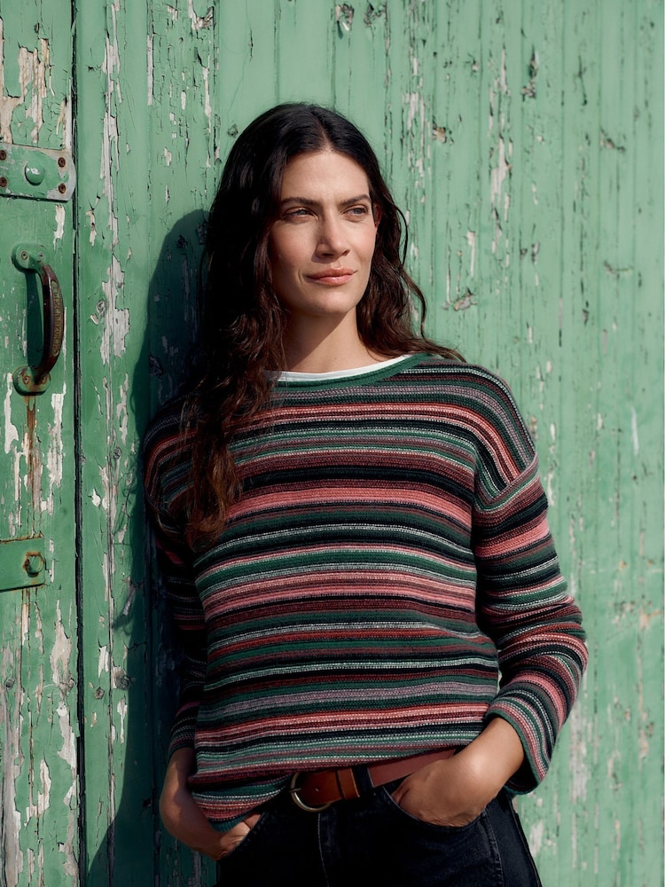 Seasalt Cornwall Dark Green Multi Fruity Jumper - Image 1 of 7 Seasalt Cornwall Dark Green Multi Fruity Jumper - Image 1 of 7