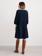 Seasalt Cornwall Blue Herb Garden Cotton Cord Dress - Image 2 of 5