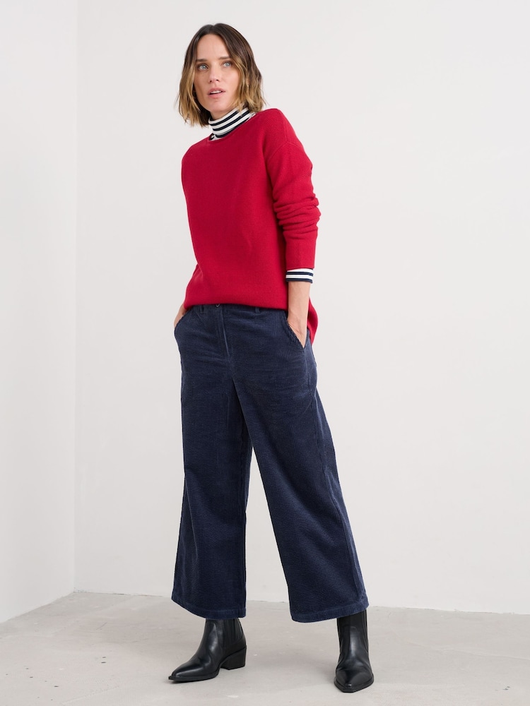 Seasalt Cornwall Blue Asphodel Cord Trousers - Image 1 of 5