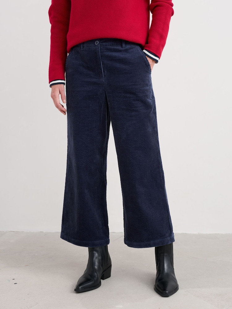 Seasalt Cornwall Blue Asphodel Cord Trousers - Image 2 of 5