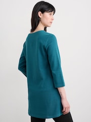 Seasalt Cornwall Blue Tall Waves Jersey Tunic - Image 2 of 5