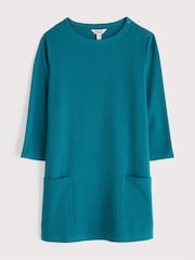 Seasalt Cornwall Blue Tall Waves Jersey Tunic - Image 4 of 5