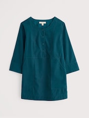 Seasalt Cornwall Blue Beachscape Cotton Tunic - Image 4 of 5