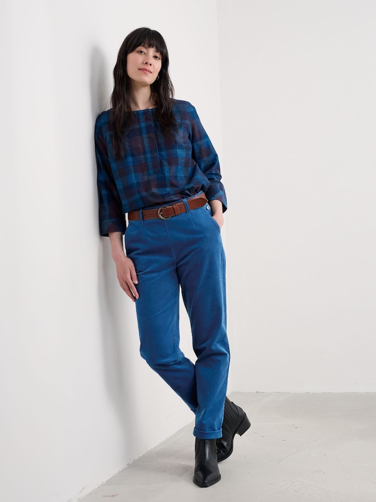 Seasalt Cornwall Blue Crackington Tapered Trousers - Image 1 of 5 Seasalt Cornwall Blue Crackington Tapered Trousers - Image 1 of 5
