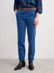 Seasalt Cornwall Blue Crackington Tapered Trousers - Image 3 of 5