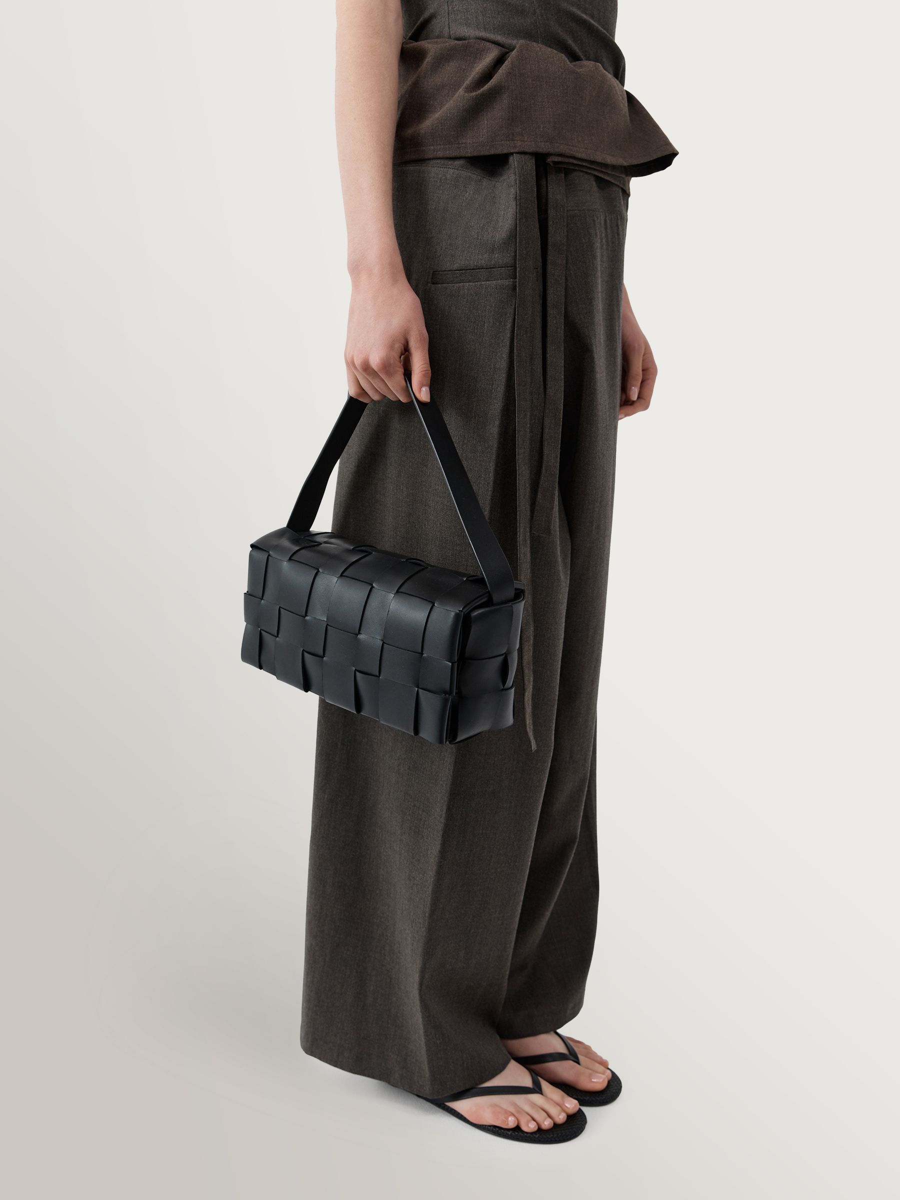Buy St Agni Black Woven Slim Tote from Next USA